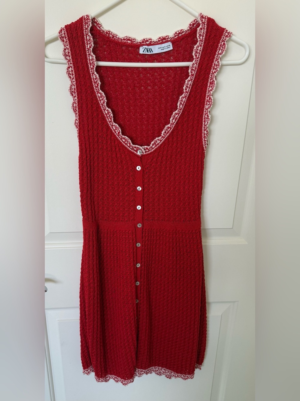 Zara Pointelle Mini Dress - Picture 2 of 7